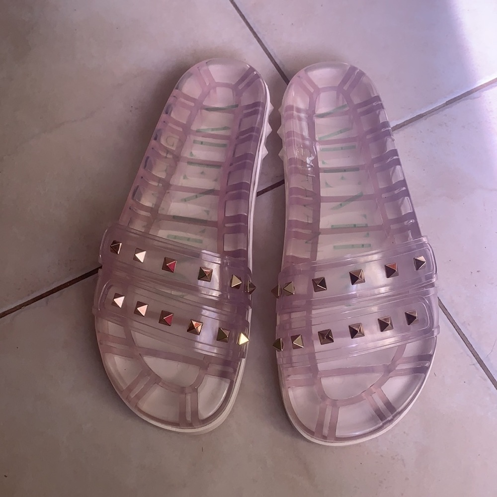 Valentino Rockstud Slides - Transparent - image 3